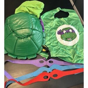 *Vintage Teenage Mutant Ninja Turtles 2013 Nickelodeon Shell Backpack Mask Cape
